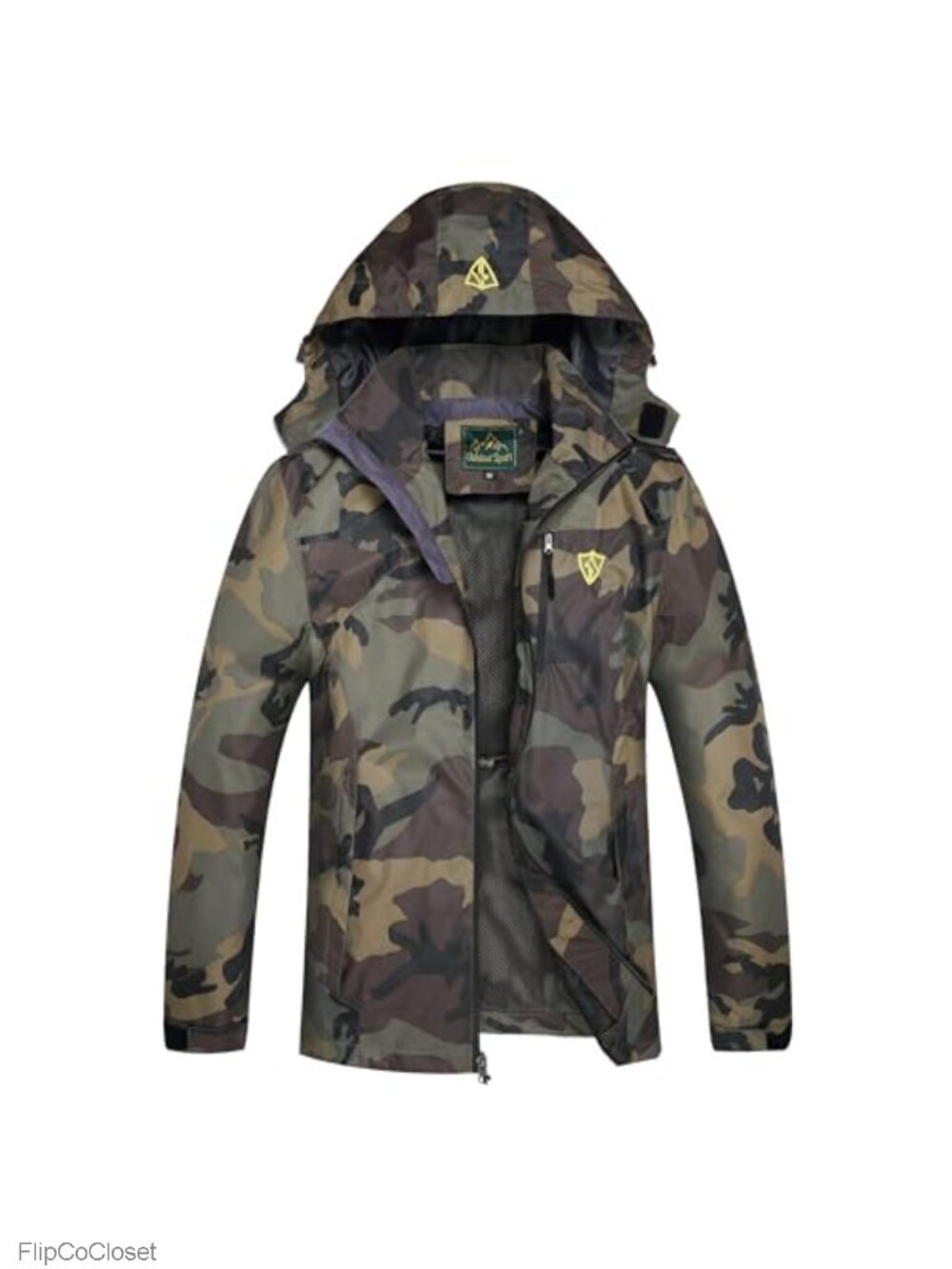 Mens Waterproof Windproof Lightweight Hooded Windbreaker Rain Jacket